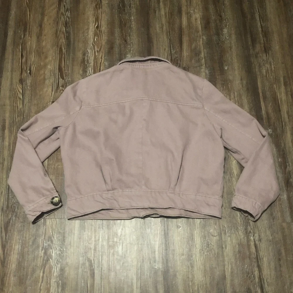 Free People Jean Jacket Women's Small Slouchy Einsenhower Denim in Terrecotta - Picture 6 of 7